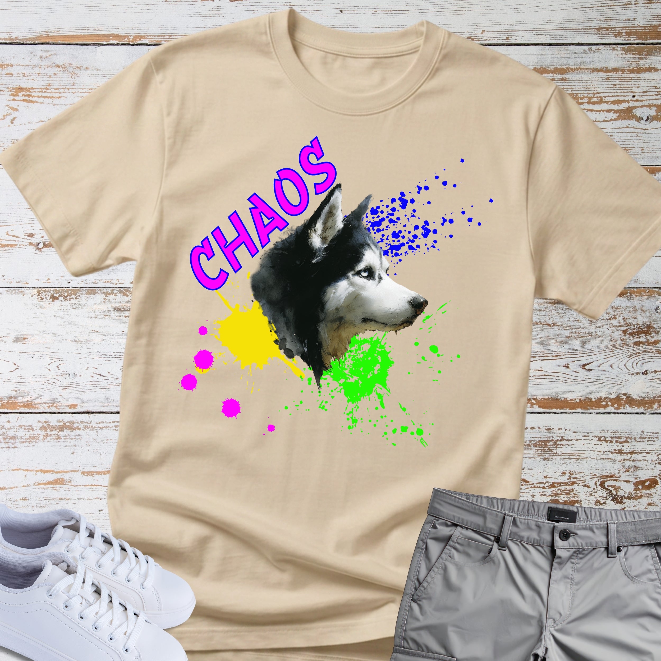 Chaos Siberian Husky T-Shirt