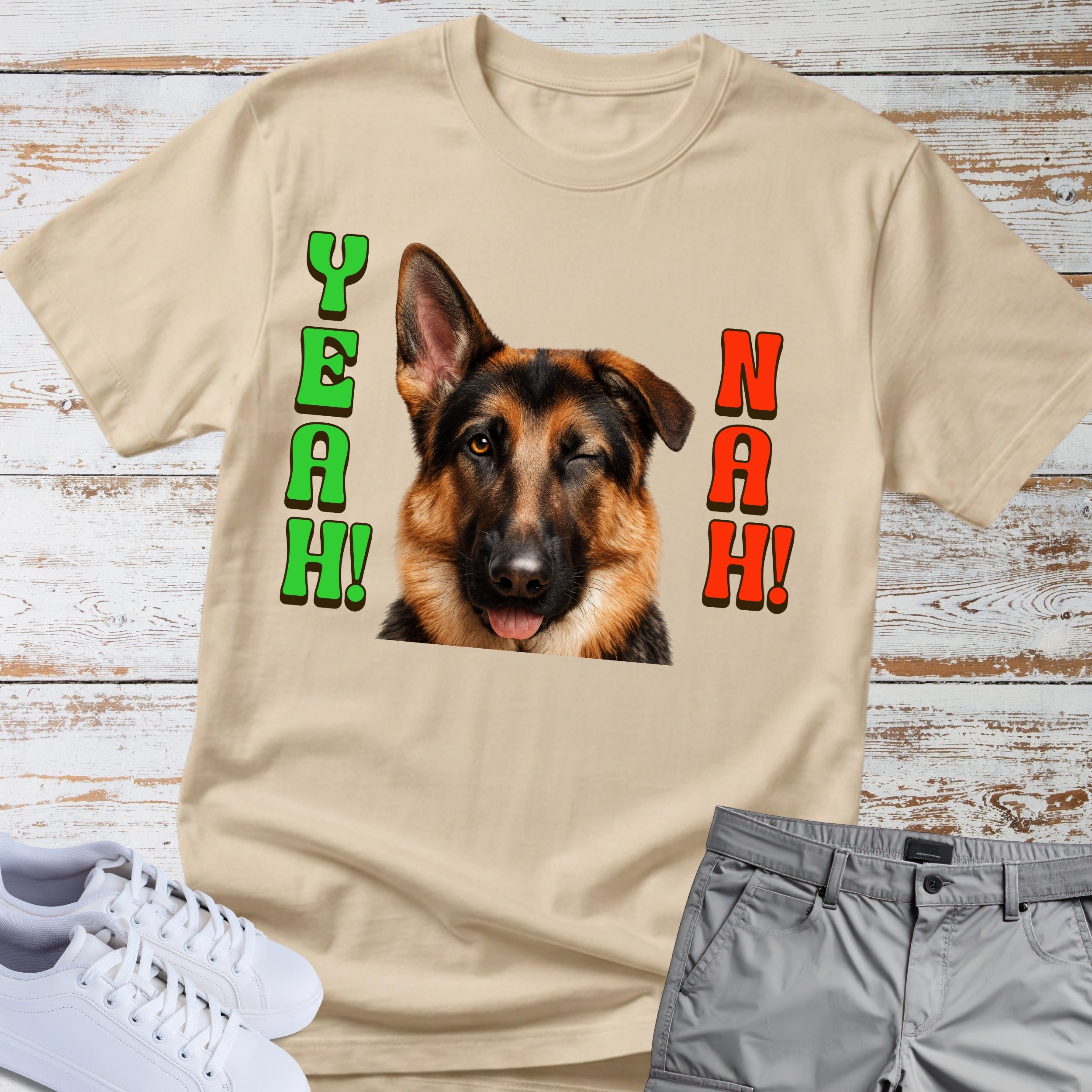 German Shepherd 'Yeah! Nah' T-Shirt