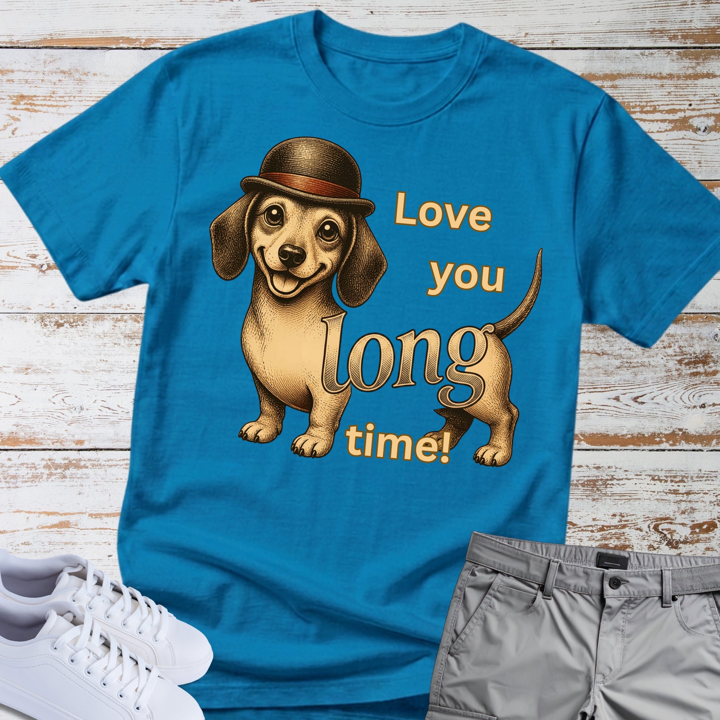 Dachshund 'Love You Long Time' T-Shirt