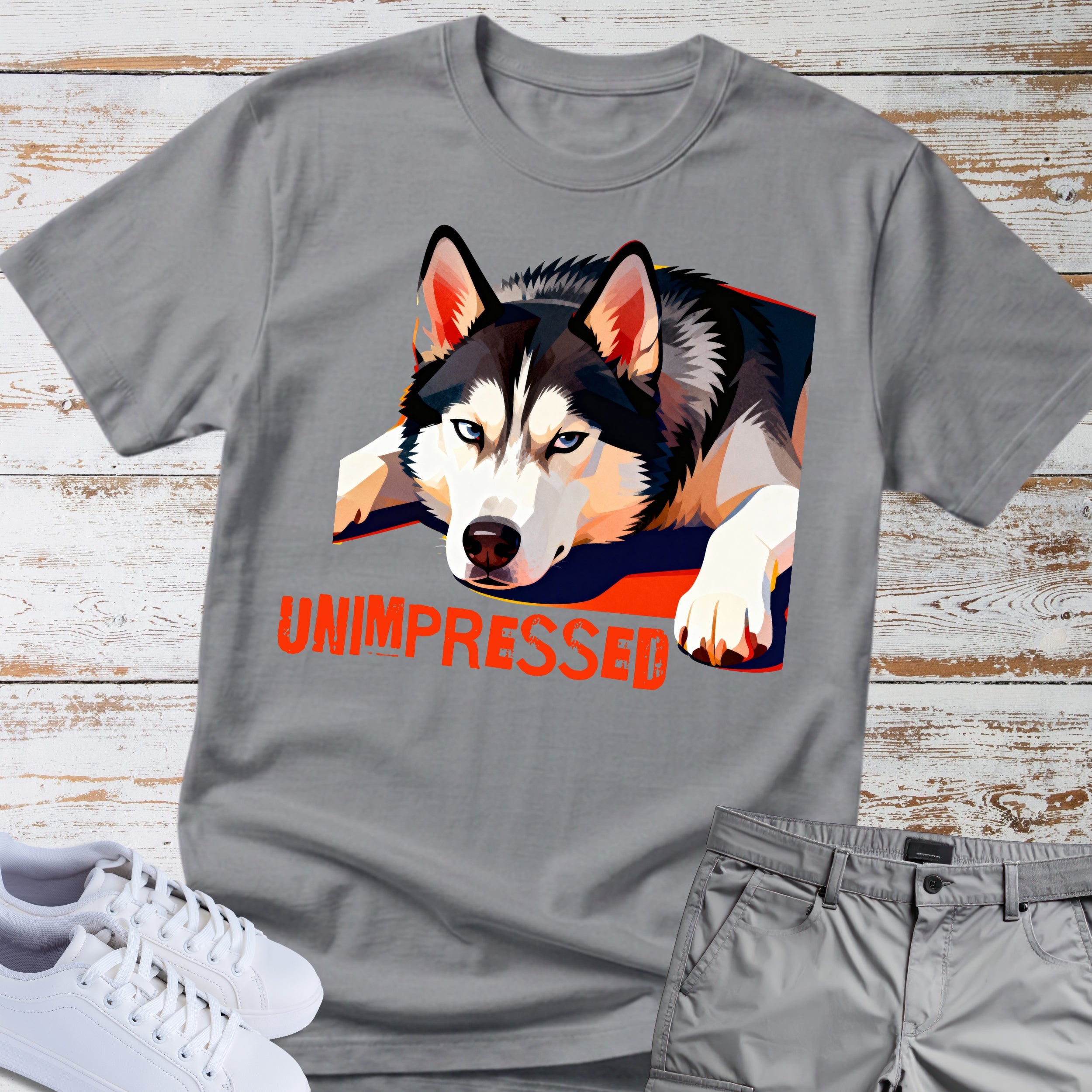 Unimpressed Siberian Husky T-Shirt