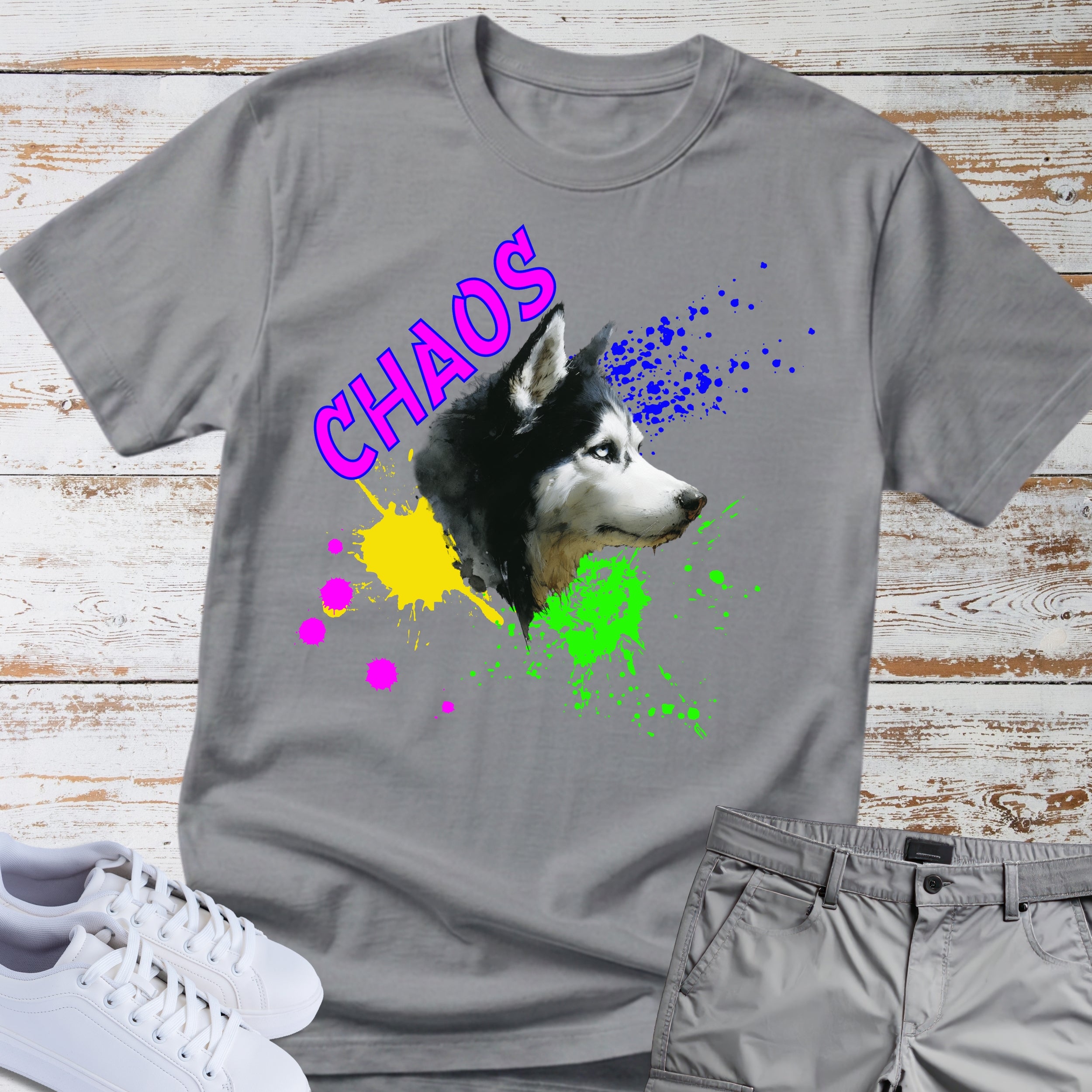 Chaos Siberian Husky T-Shirt