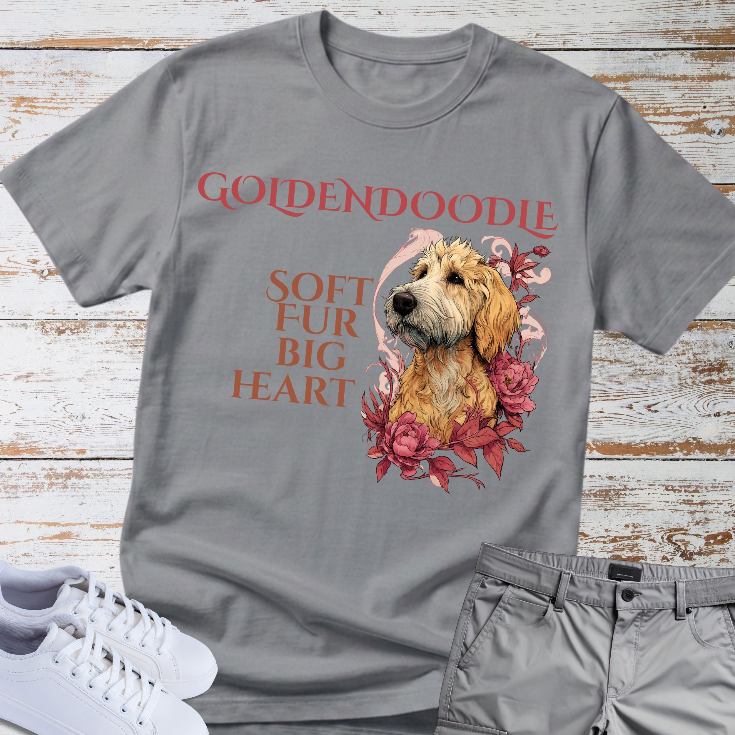 Goldendoodle Soft Fur Big Heart T-Shirt