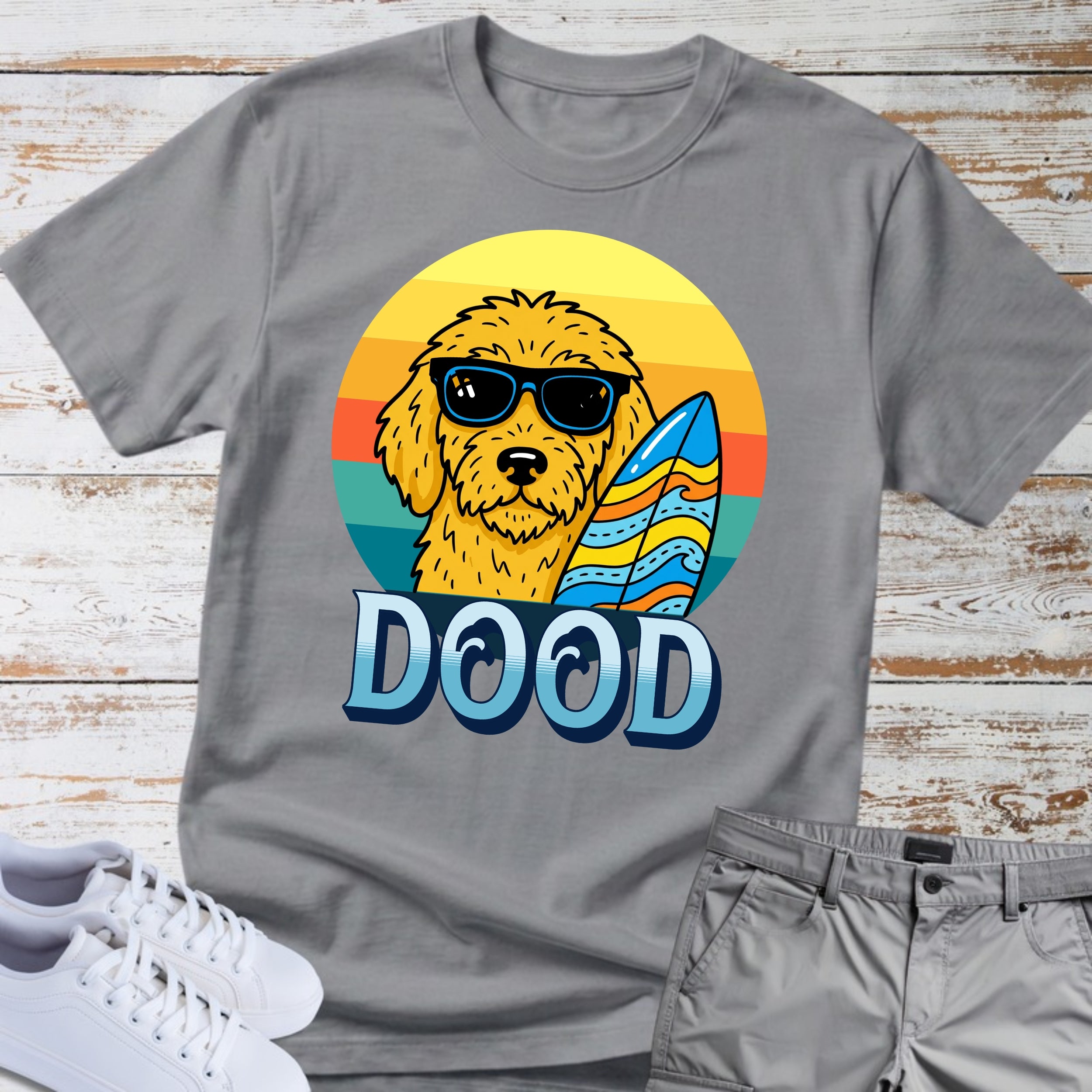 Goldendoodle Surfing Dood T-Shirt