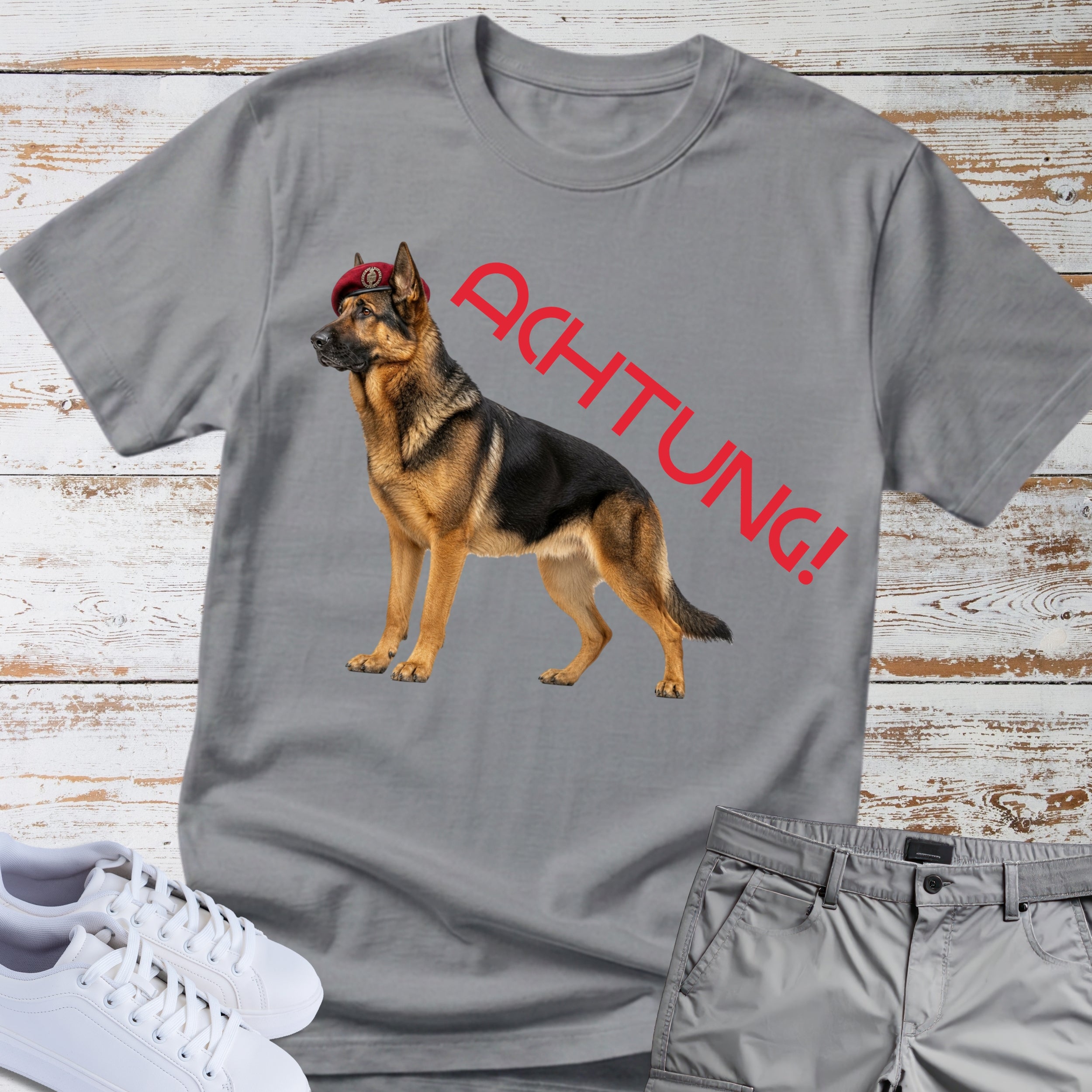 Police K9 German Shepherd Achtung! T-Shirt