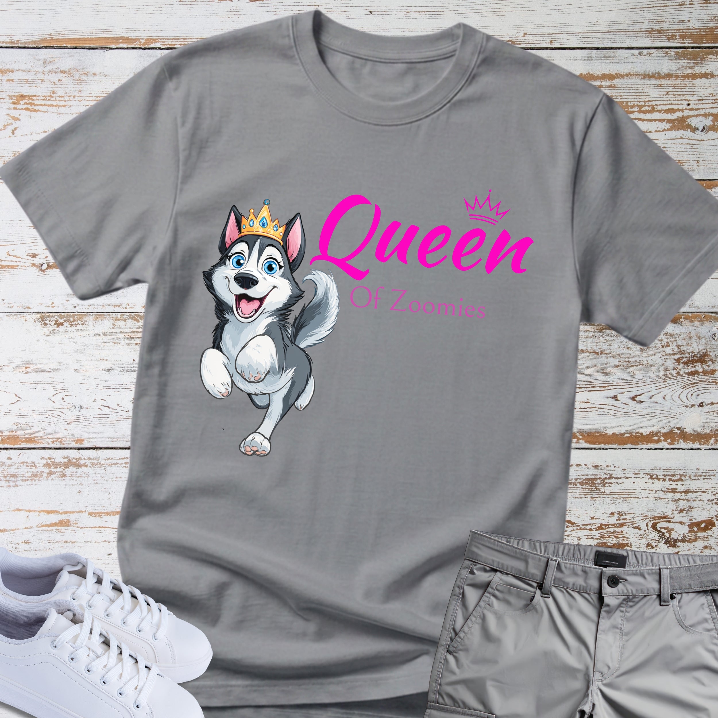Queen of Zoomies Siberian Husky T-Shirt