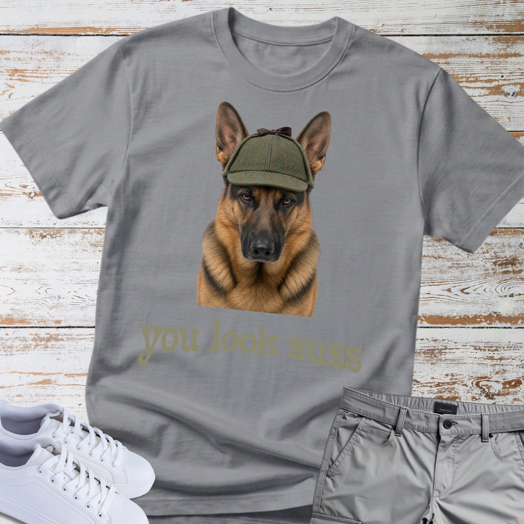 German Shepherd "You Look Suss" T-Shirt