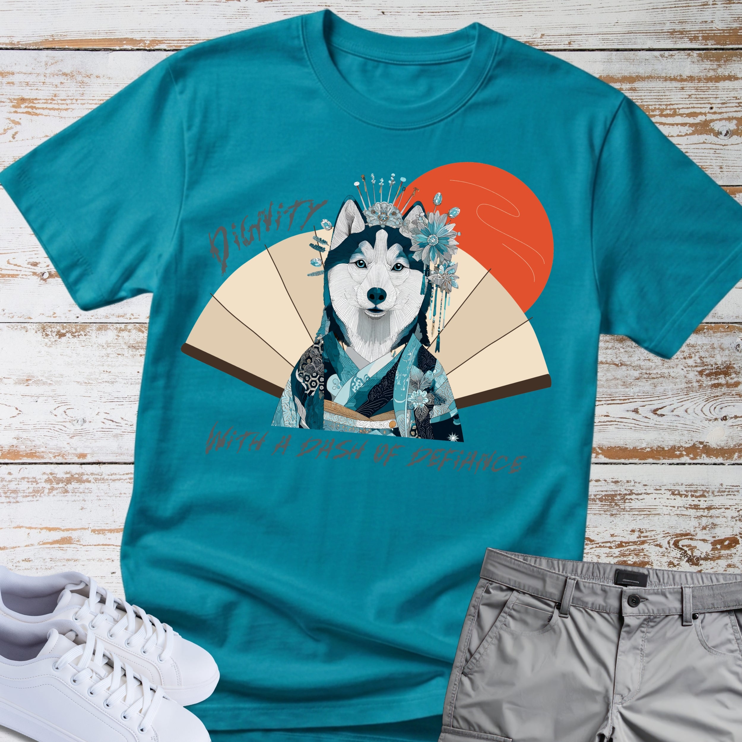 Siberian Husky Geisha T-Shirt