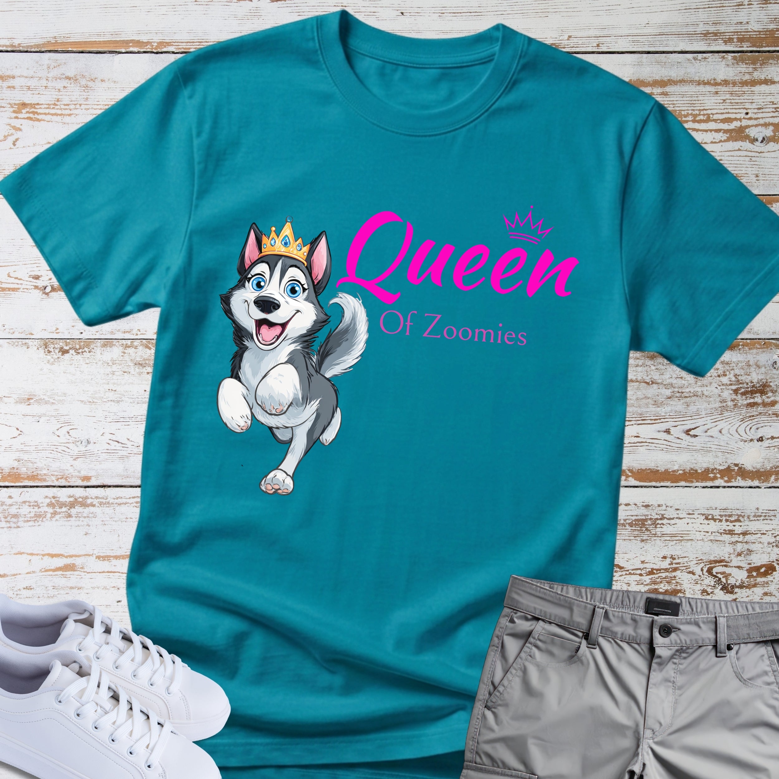 Queen of Zoomies Siberian Husky T-Shirt