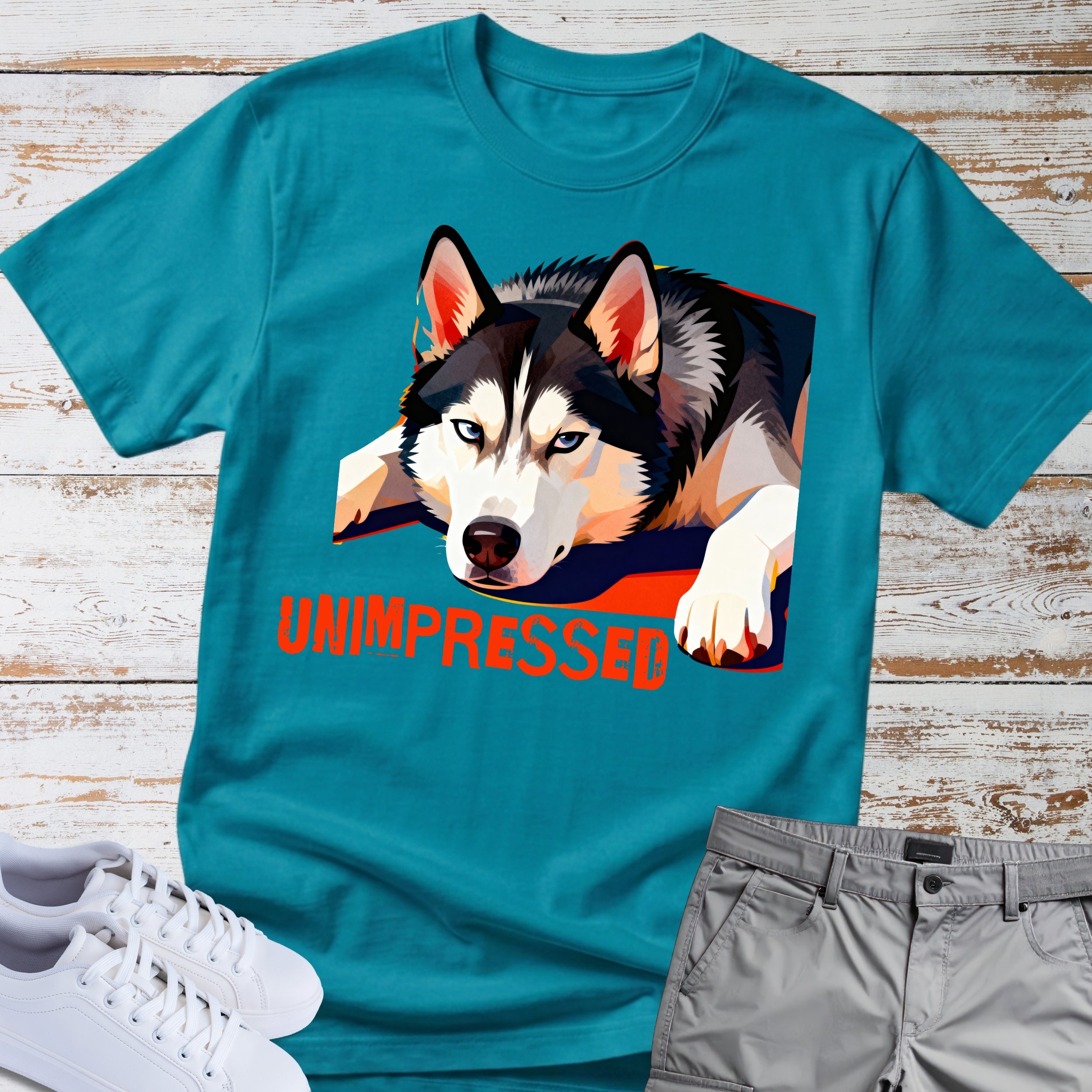 Unimpressed Siberian Husky T-Shirt