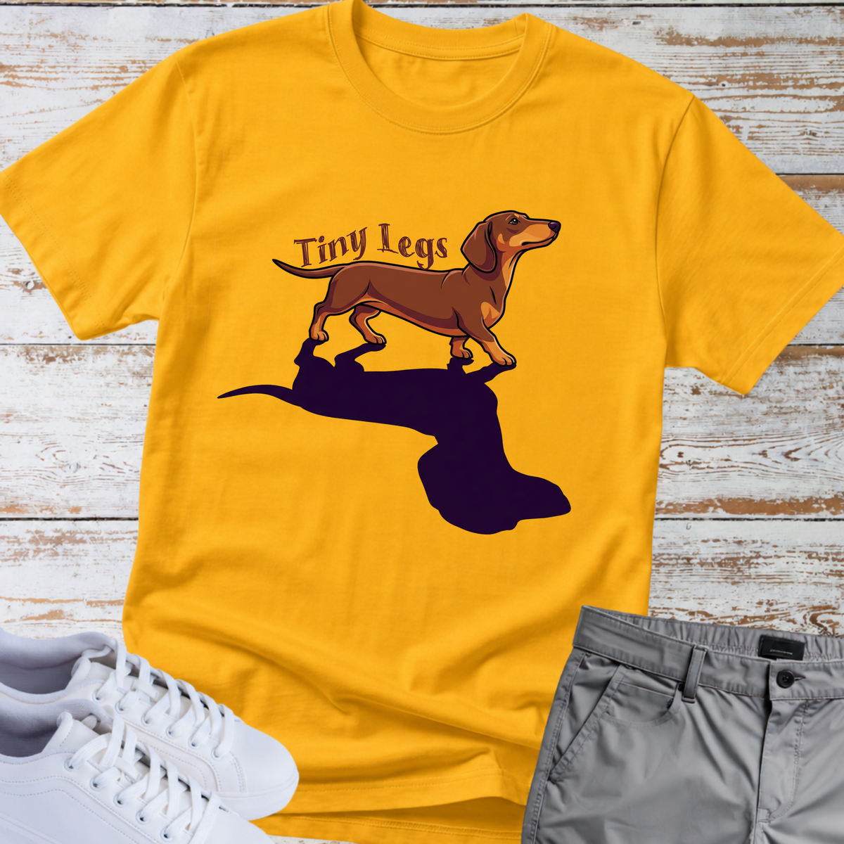 Dachshund 'Tiny Legs Big Attitude' T-Shirt