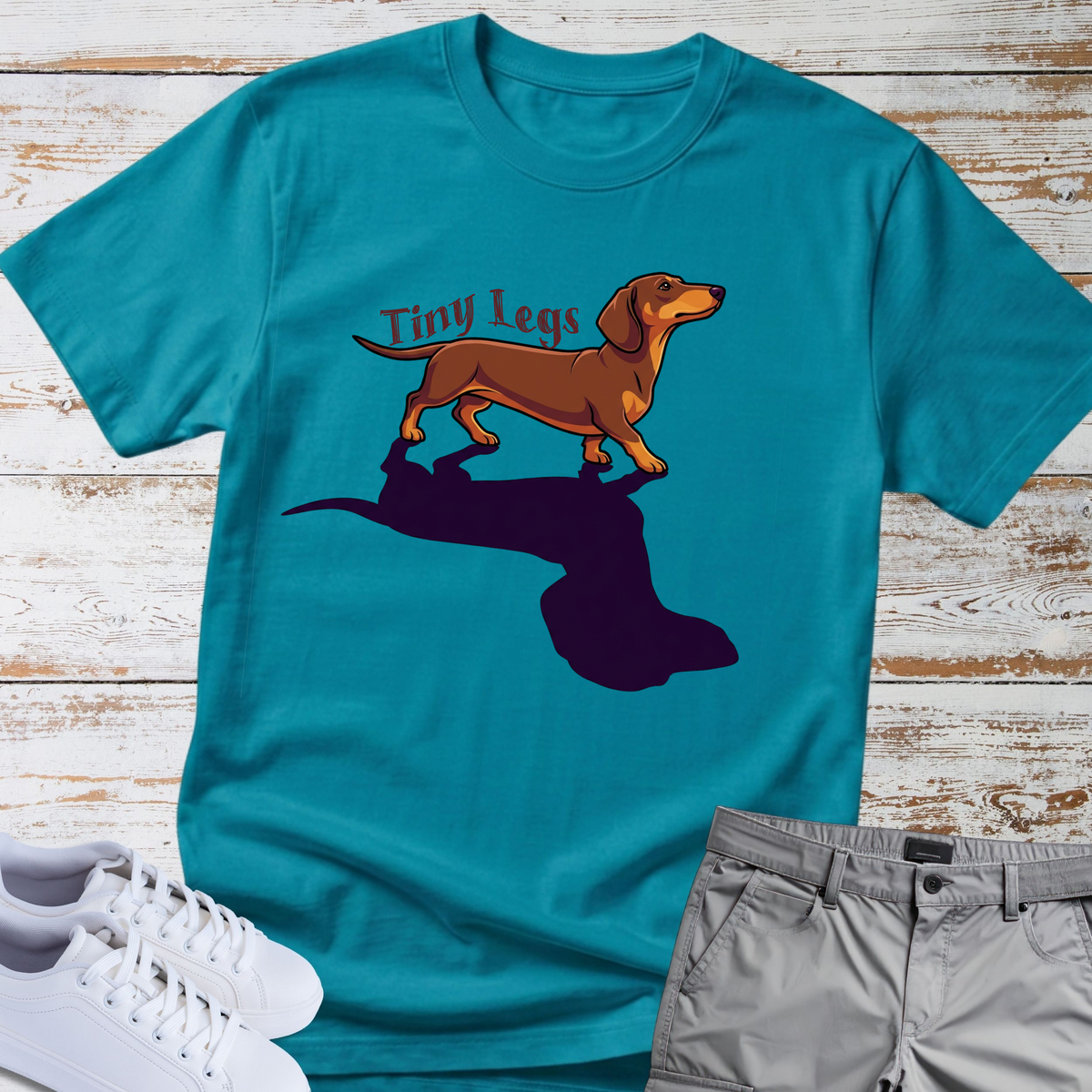 Dachshund 'Tiny Legs Big Attitude' T-Shirt