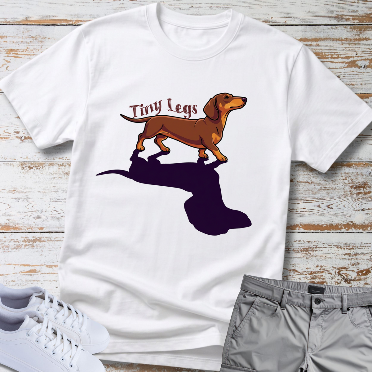 Dachshund 'Tiny Legs Big Attitude' T-Shirt