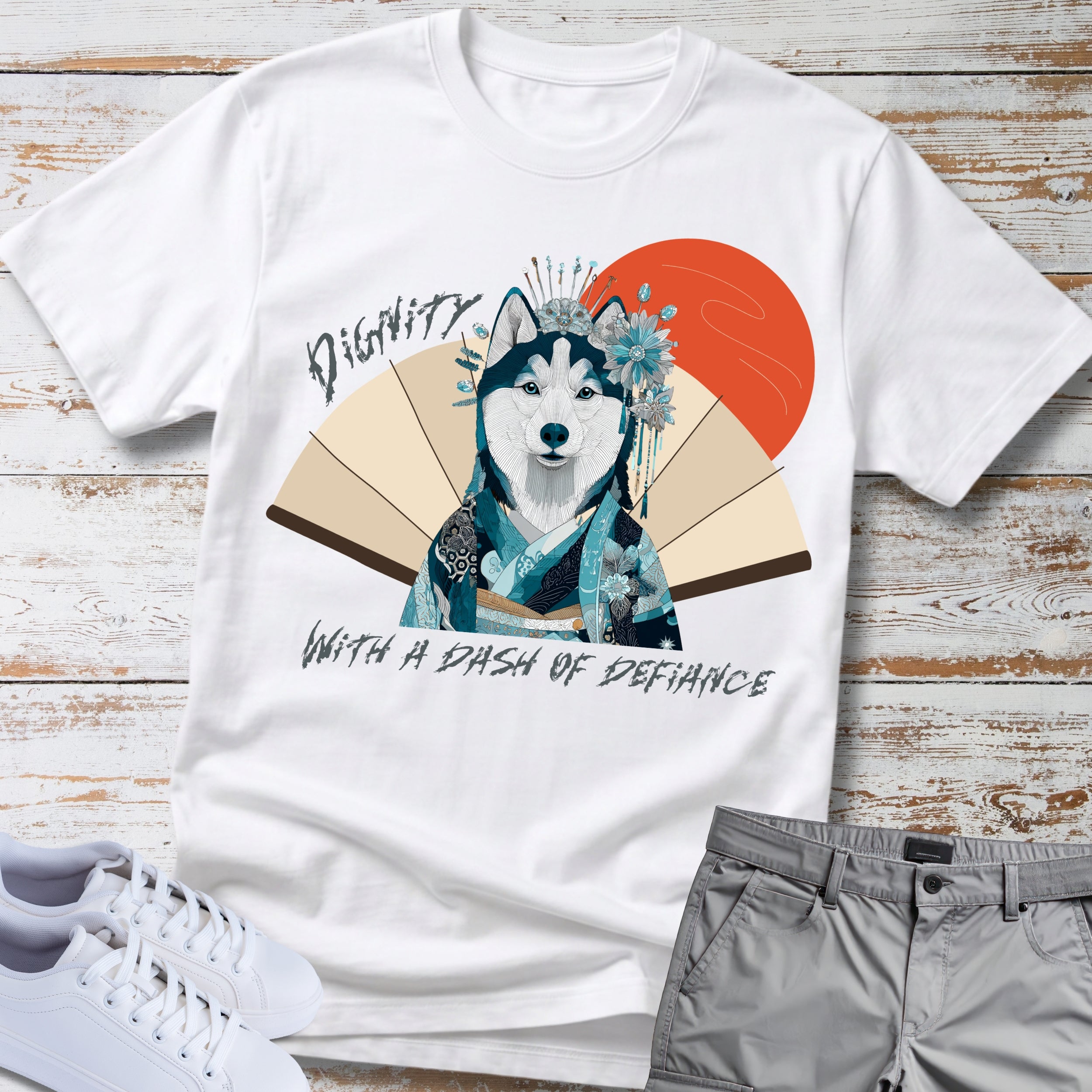 Siberian Husky Geisha T-Shirt