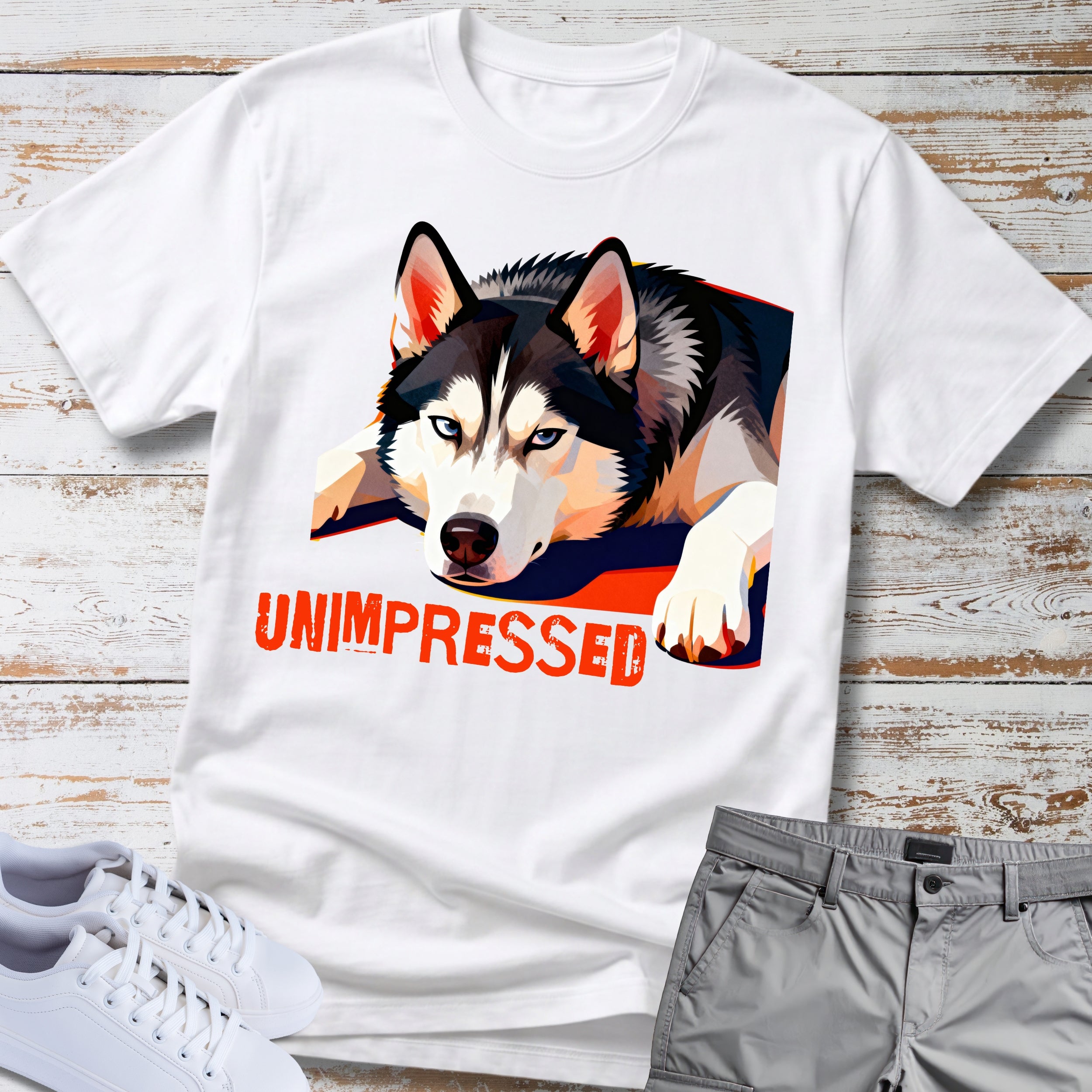 Unimpressed Siberian Husky T-Shirt