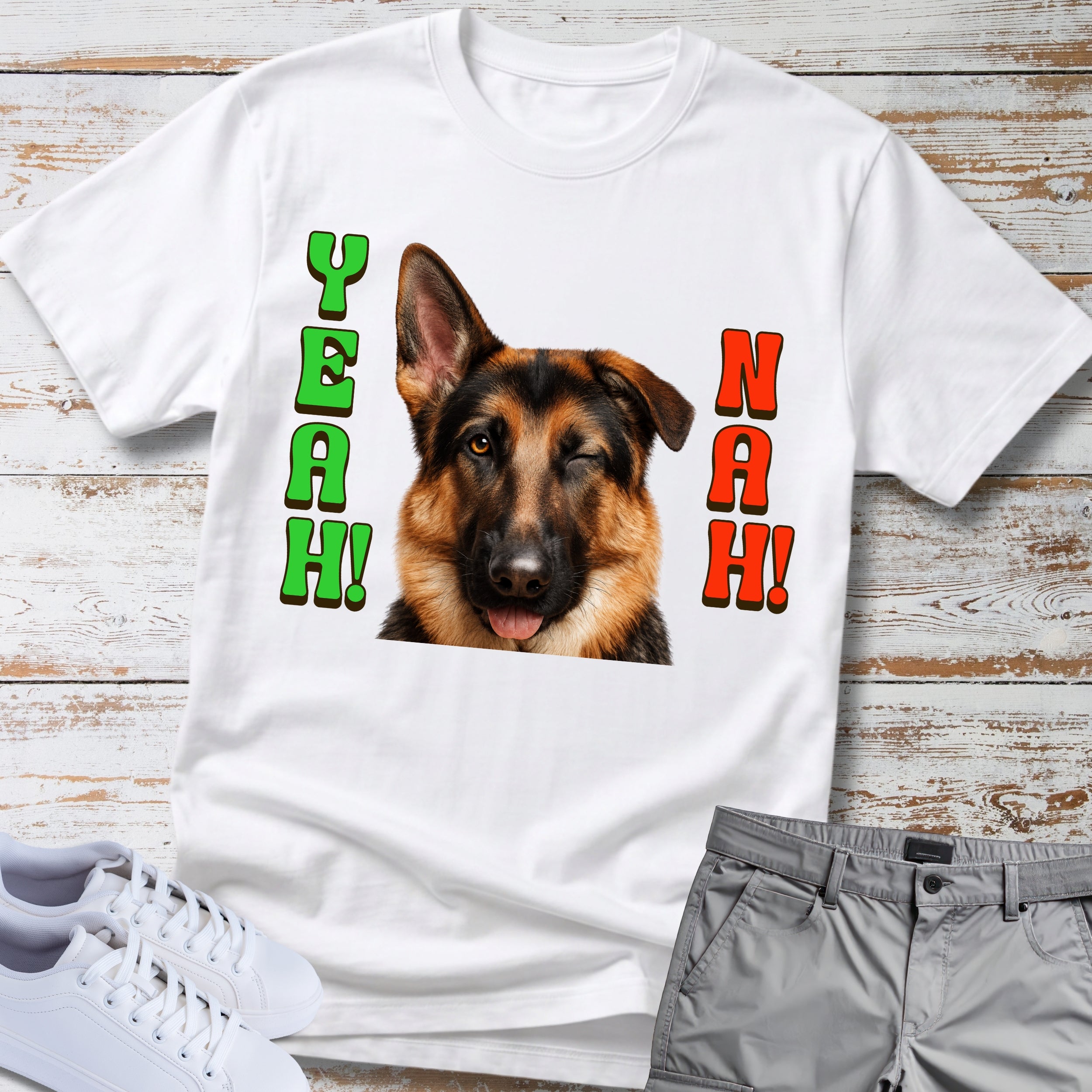 German Shepherd 'Yeah! Nah' T-Shirt