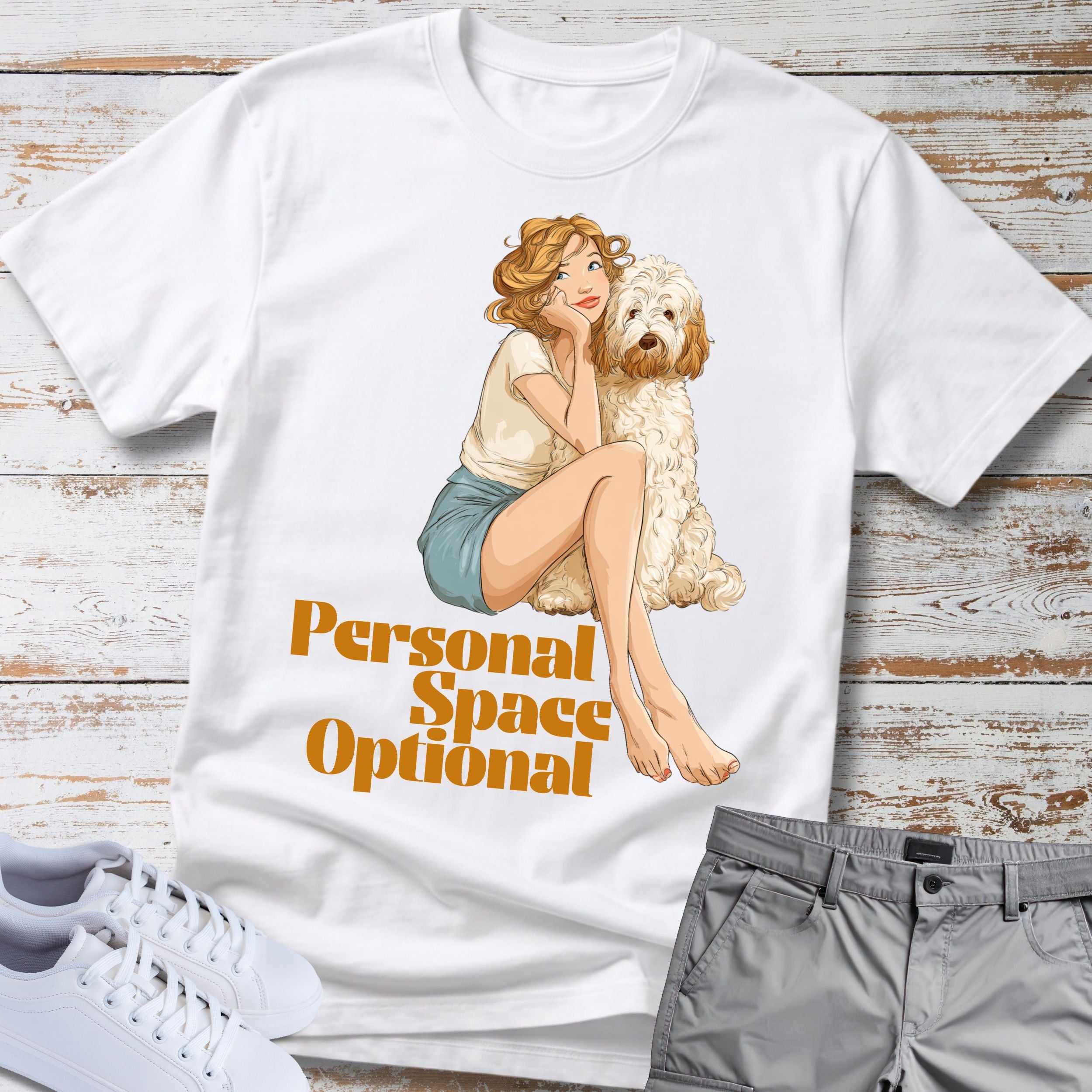 Goldendoodle Personal Space Optional T-Shirt