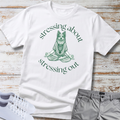 "Stressing About, Stressing Out" Australian Shepherd Yoga Dog T-Shirt