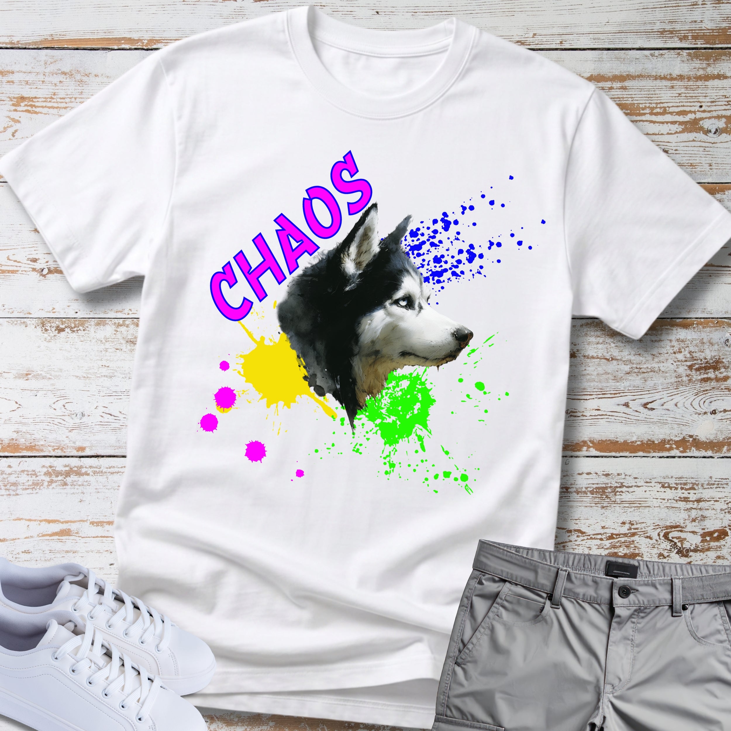 Chaos Siberian Husky T-Shirt