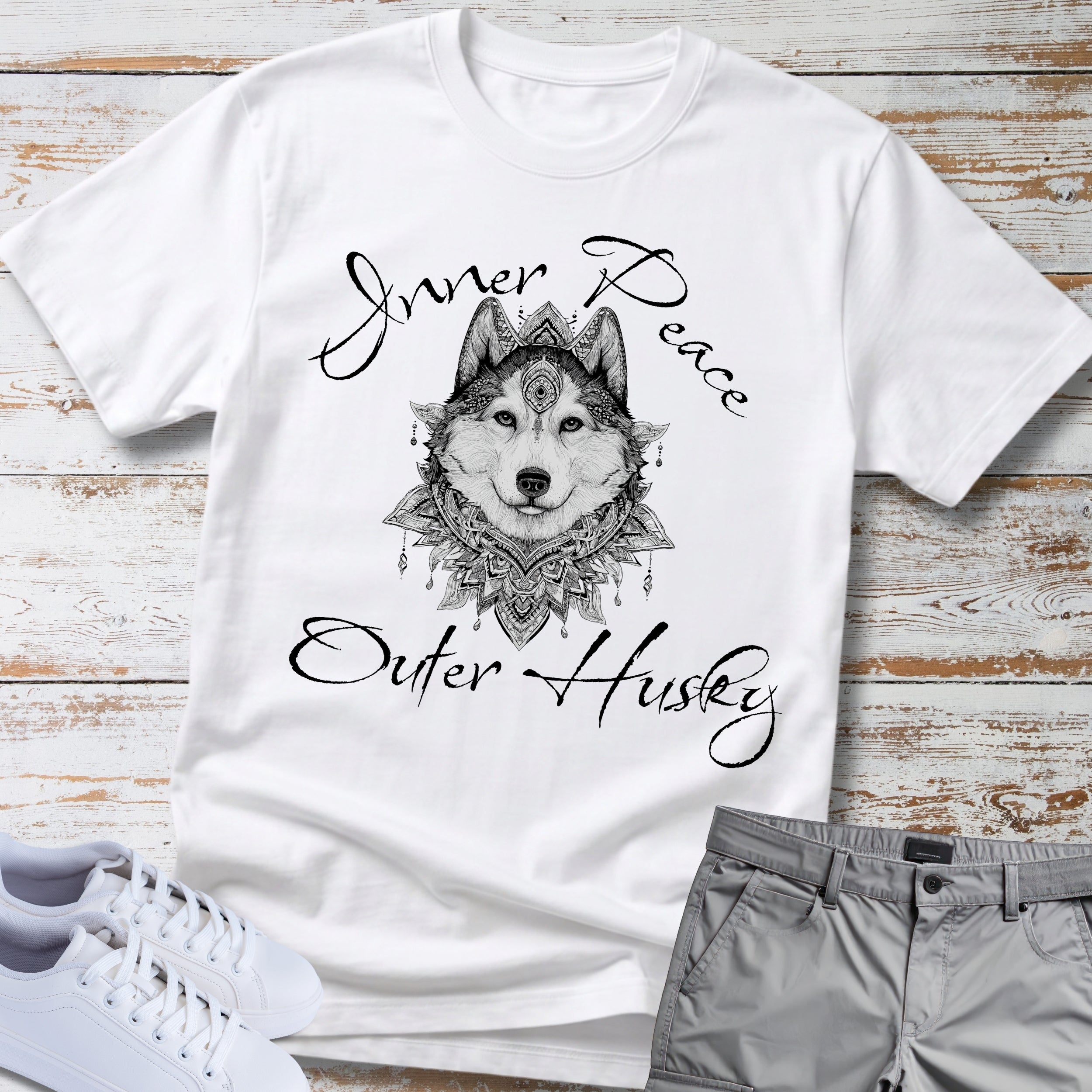 Inner Peace. Outer Husky. Siberian Husky T-Shirt