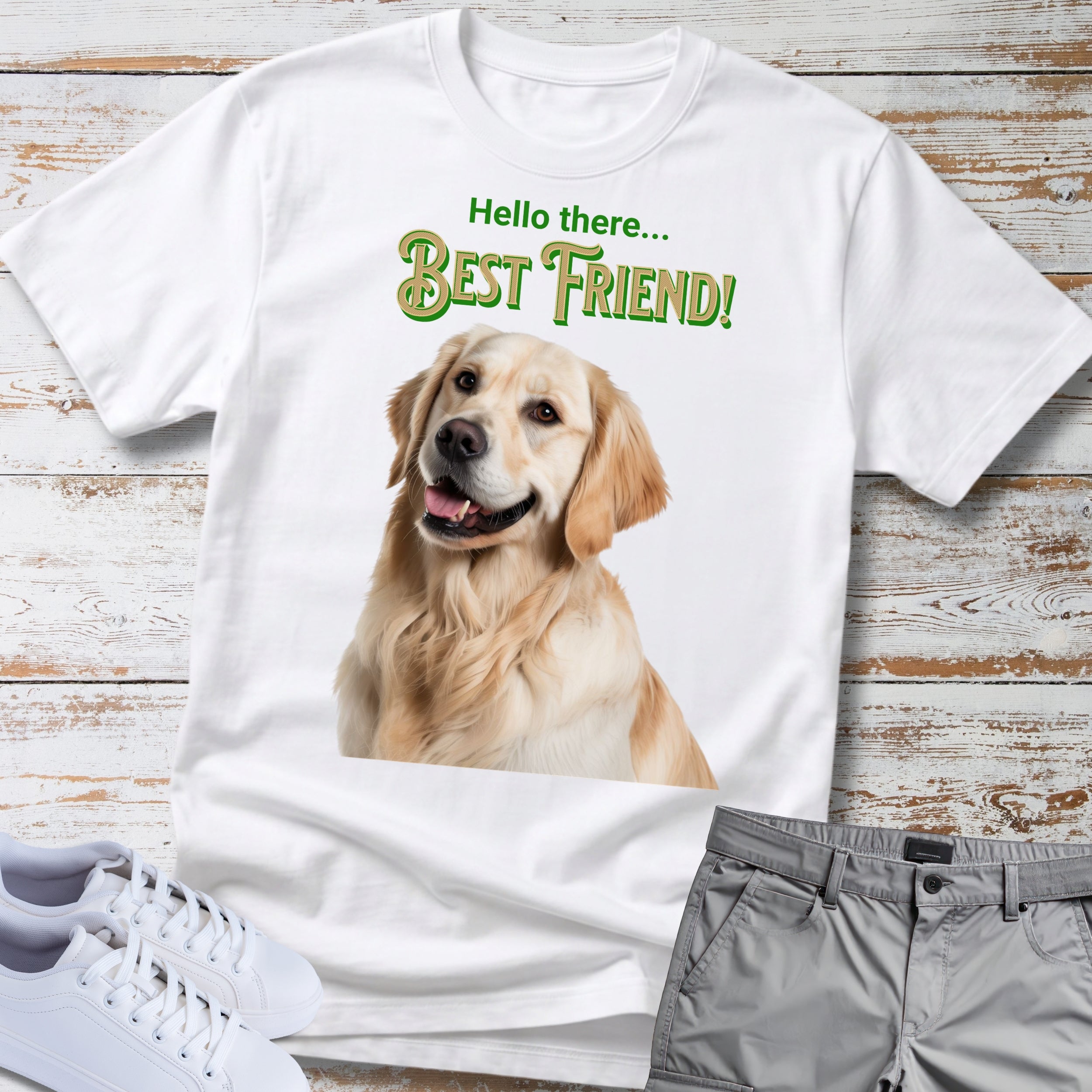 Golden Retriever Hello There… Best Friend! T‑Shirt