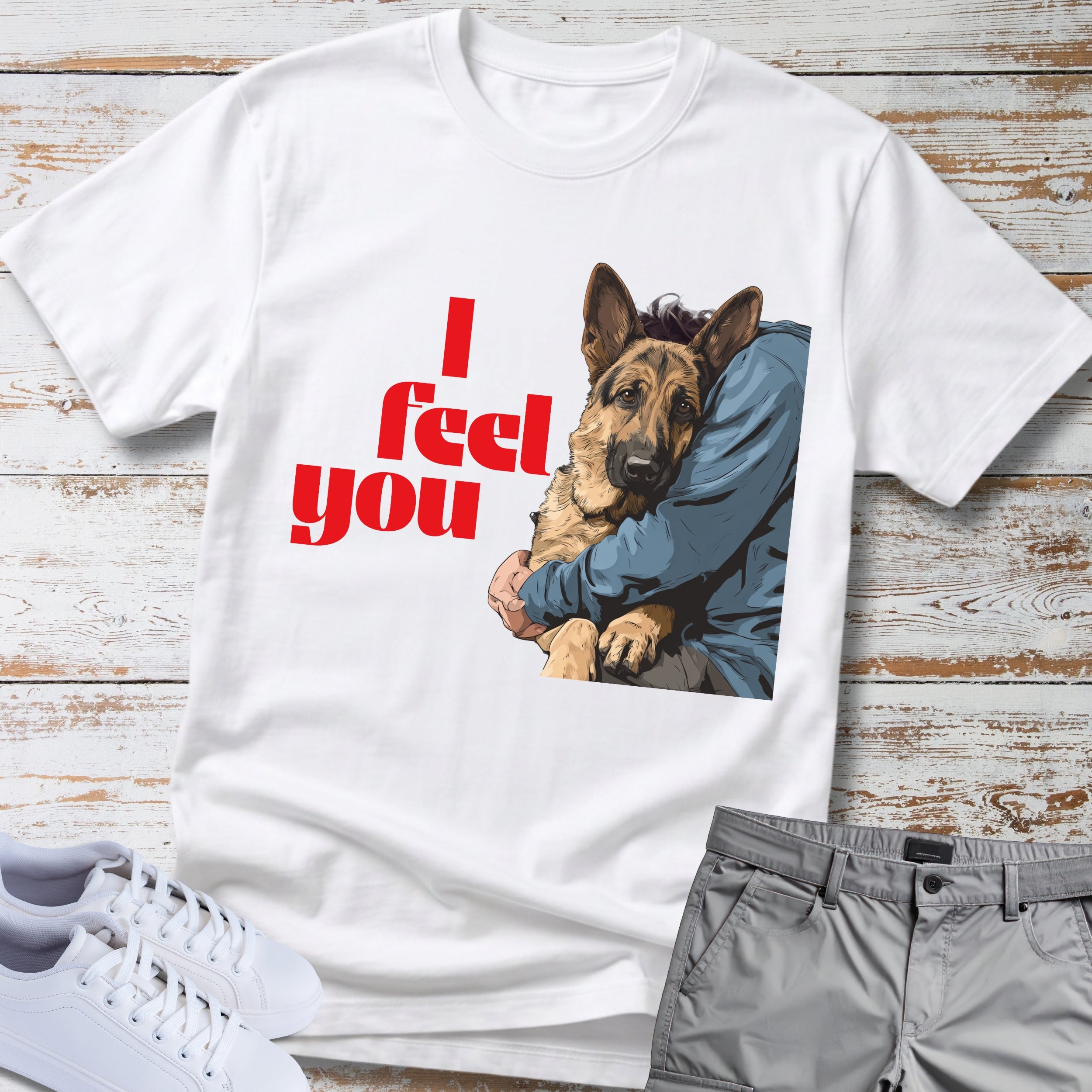 German Shepherd "I Feel You" T‑Shirt