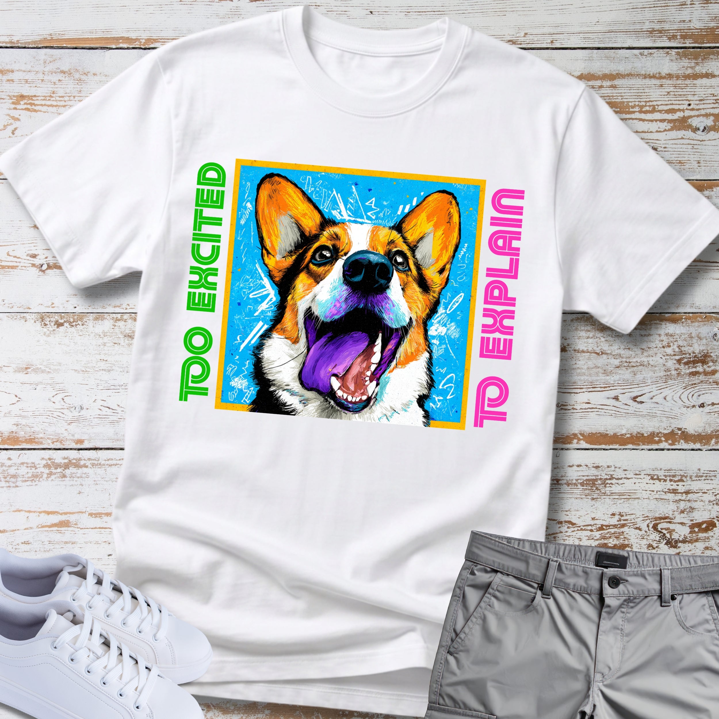 Too Excited To Explain Corgi T-Shirt
