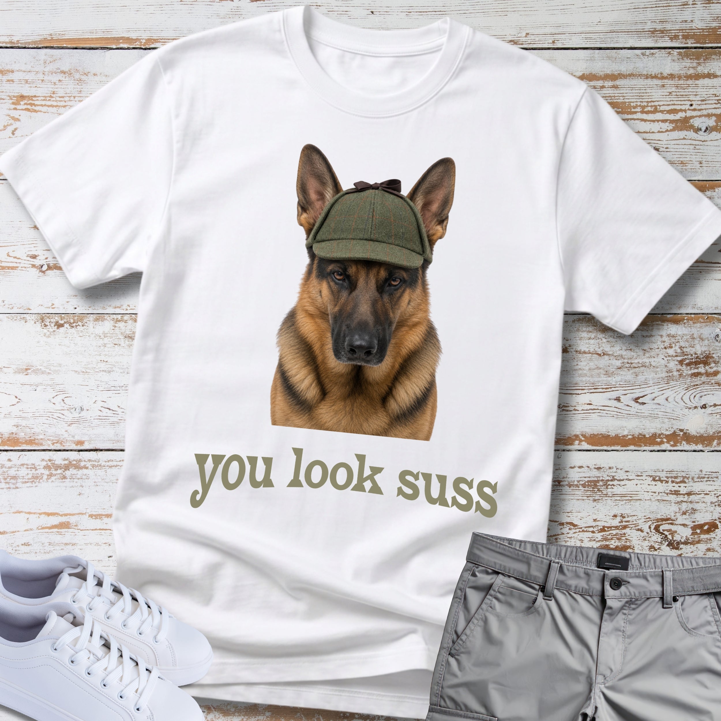 German Shepherd "You Look Suss" T-Shirt